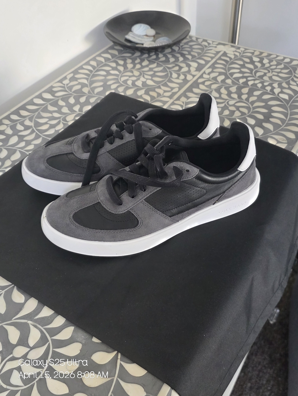 Cole Haan Men’s Gray and Black Grand Casual Sneakers